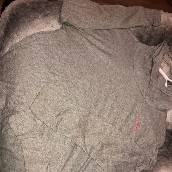 grey cropped puma light hoodie - size M - Picture 2 of 2
